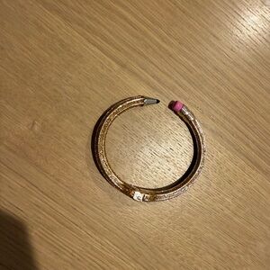 Betsey Johnson Gold Glitter pencil bangle bracelet
